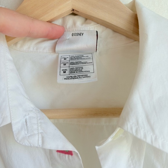 Vintage Disney Store Winnie The Pooh Embroidered Button front Cotton Shirt M - Picture 3 of 8